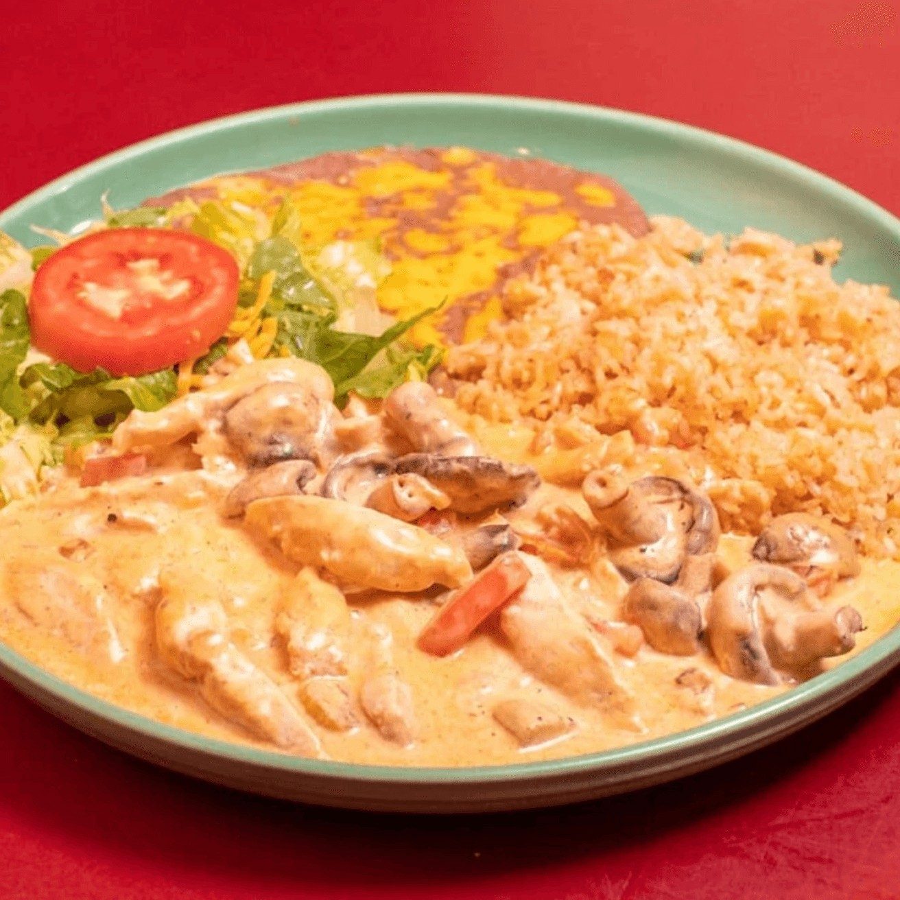 Pollo en crema.
