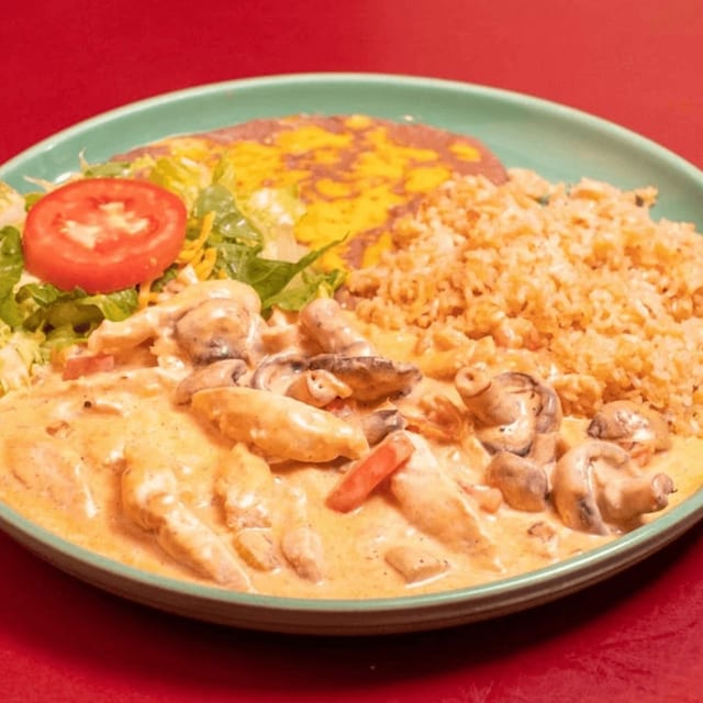 Pollo en crema.