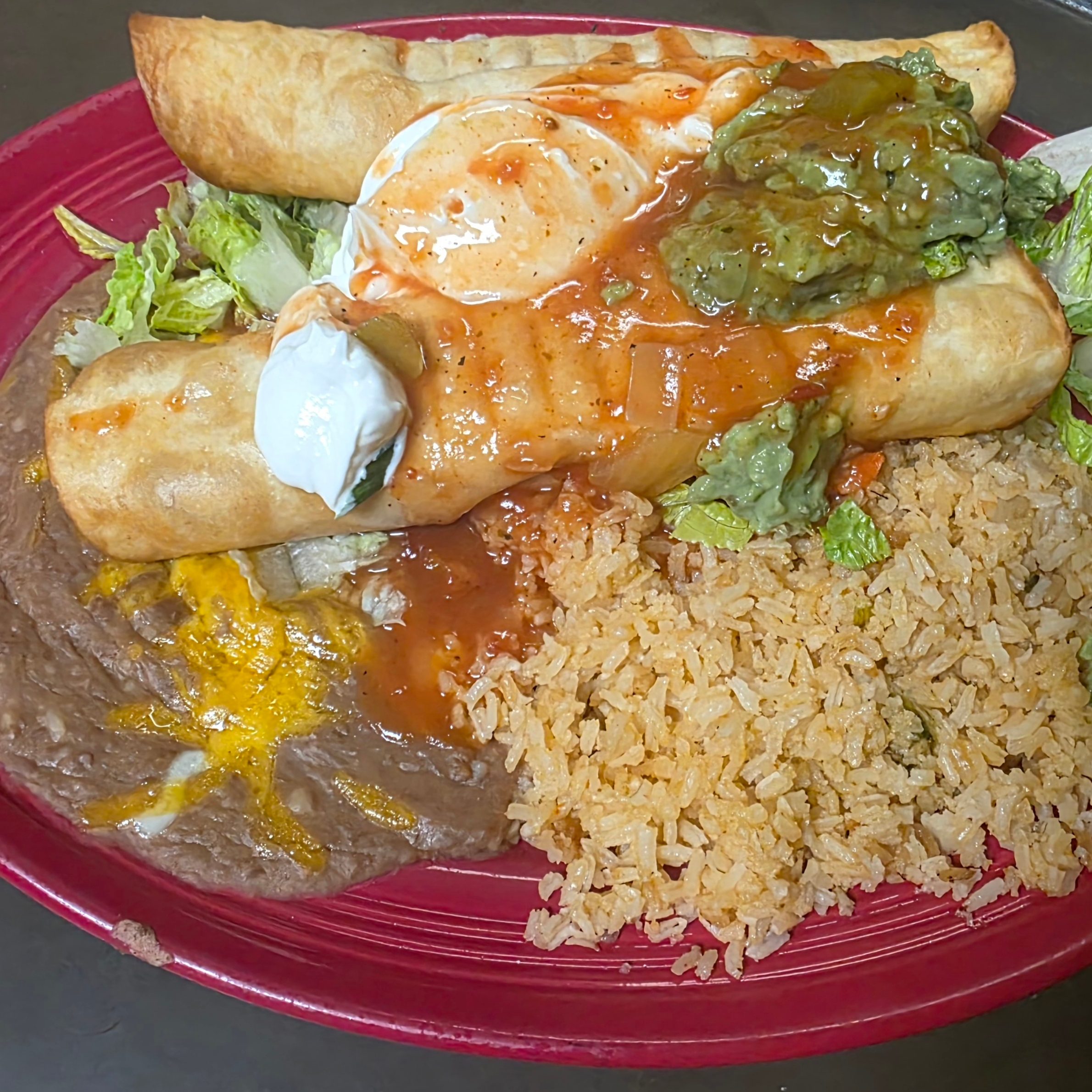 #15 Two Chicken Burritos.