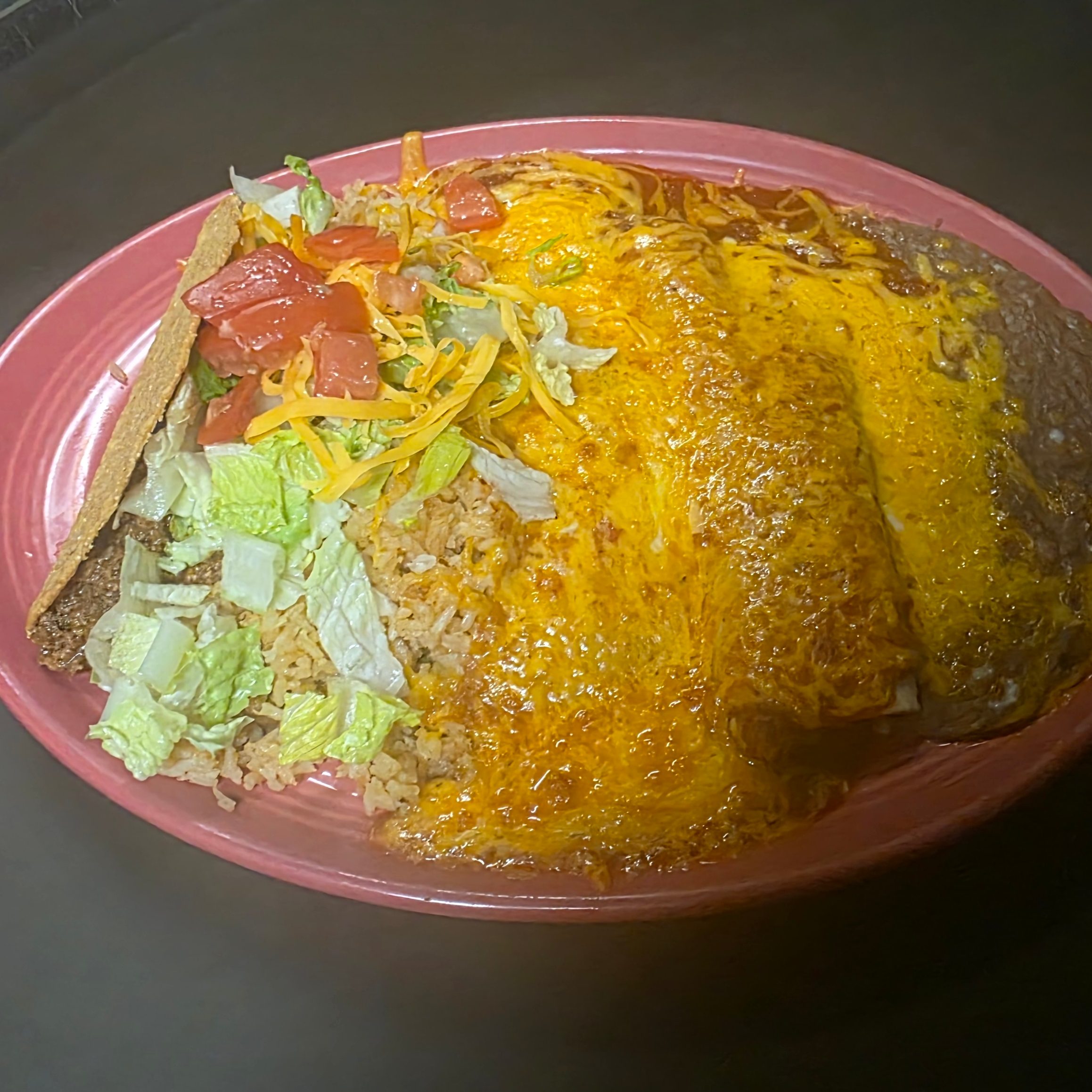 #05 One Enchilada, One Taco and One Pork Tamale.